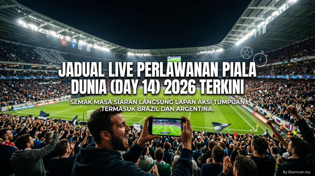 Jadual Live Perlawanan Piala Dunia (DAY 14) 2026 Terkini