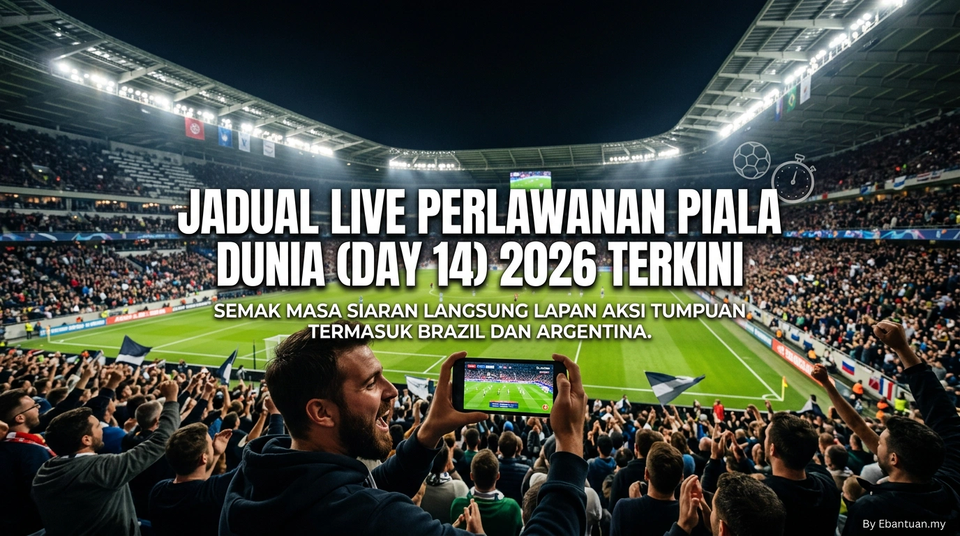 Jadual Live Perlawanan Piala Dunia (DAY 14) 2026 Terkini 1 Jadual Live Perlawanan Piala Dunia (DAY 14) 2026 Terkini