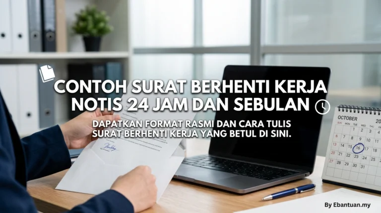 Contoh Surat Berhenti Kerja Notis 24 Jam Dan Sebulan