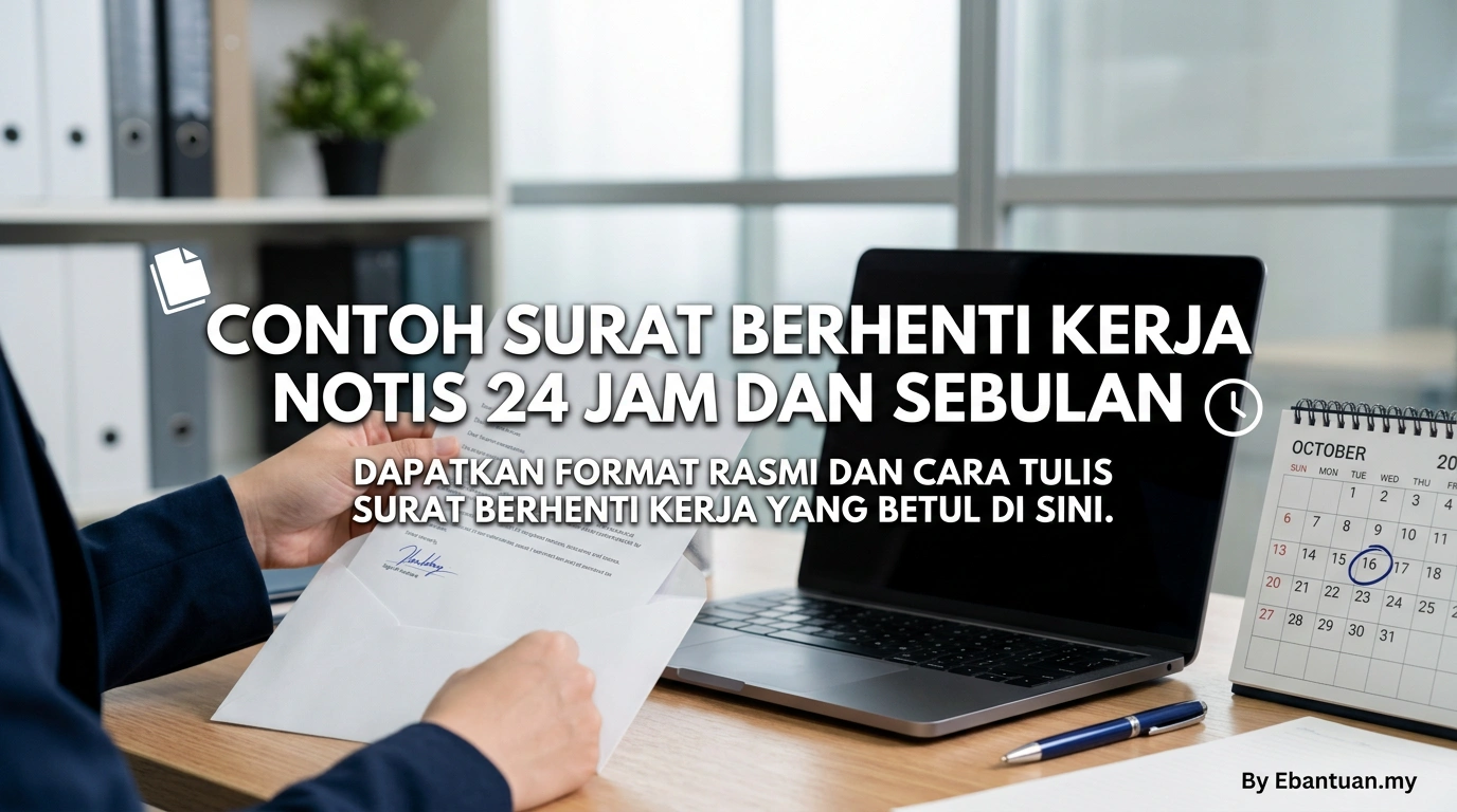 Contoh Surat Berhenti Kerja Notis 24 Jam Dan Sebulan