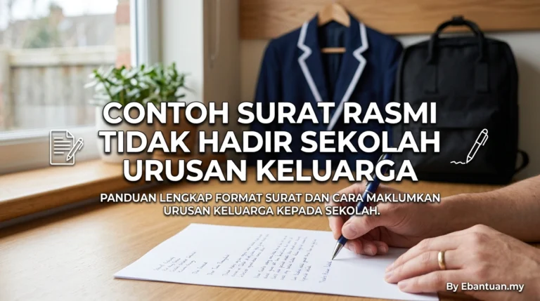 Contoh Surat Rasmi Tidak Hadir Sekolah Urusan Keluarga
