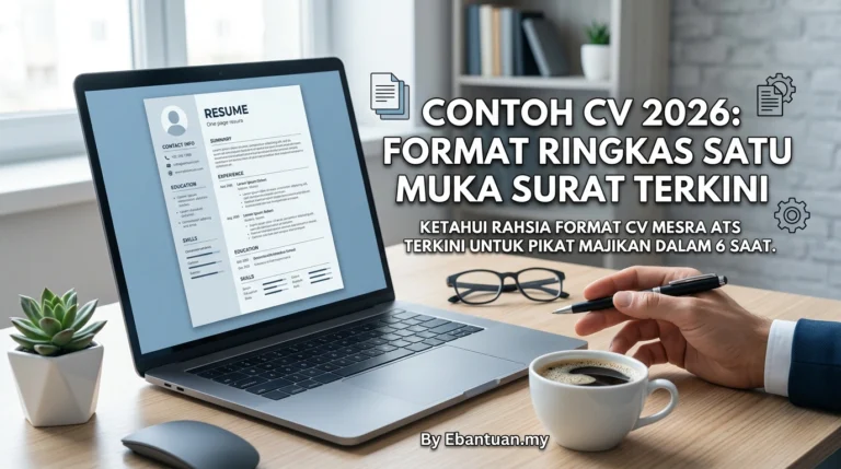 Contoh CV 2026: Format Ringkas Satu Muka Surat Terkini