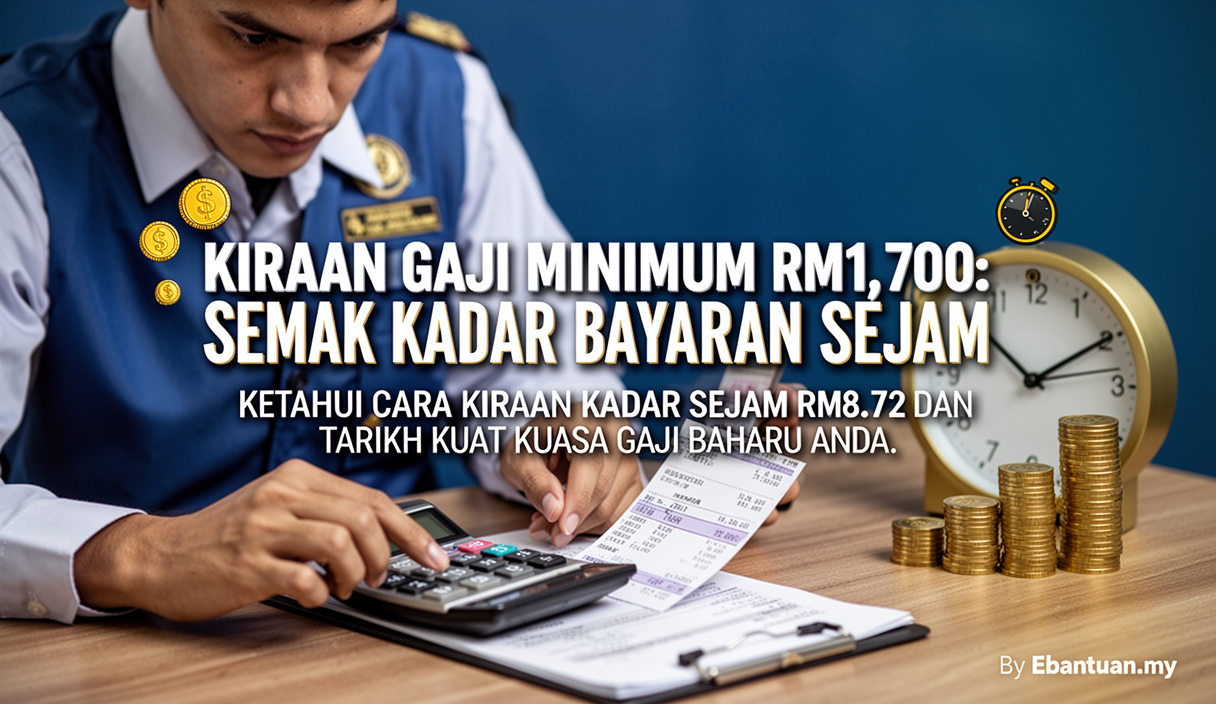 Kiraan Gaji Minimum RM1,700: Semak Kadar Bayaran Sejam 1 Kiraan Gaji Minimum RM1,700: Semak Kadar Bayaran Sejam
