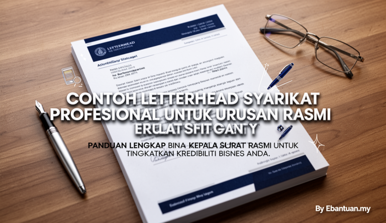 Contoh Letterhead Syarikat Profesional Untuk Urusan Rasmi
