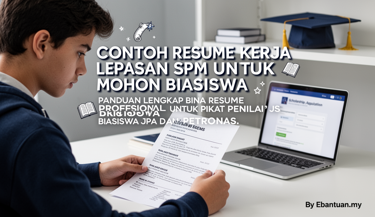Contoh Resume Kerja Lepasan SPM Untuk Mohon Biasiswa