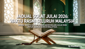 Jadual Solat Julai 2026: Waktu Rasmi Seluruh Malaysia
