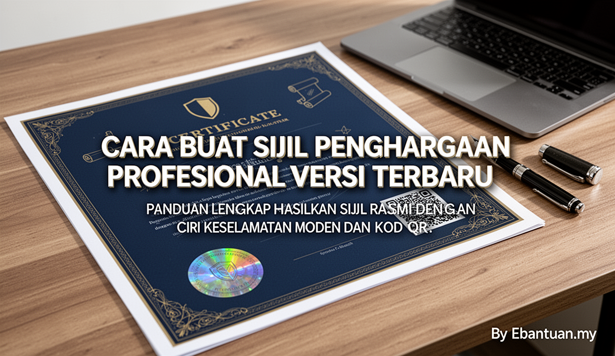 Cara Buat Sijil Penghargaan Profesional Versi Terbaru
