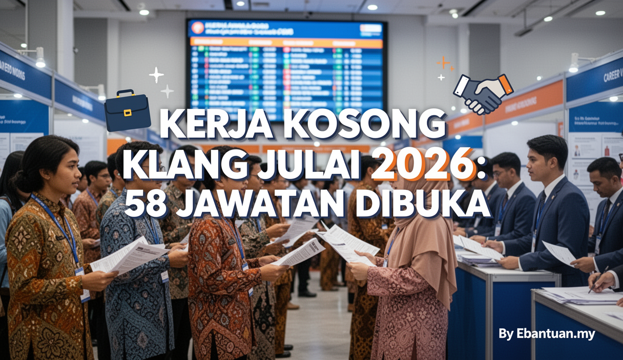 Kerja Kosong Klang Julai 2026: 58 Jawatan Dibuka 1 Kerja Kosong Klang Julai 2026: 58 Jawatan Dibuka