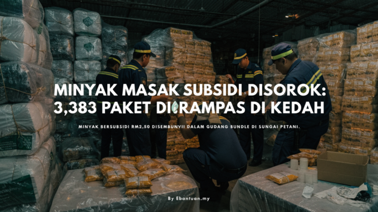 Minyak Masak Subsidi Disorok: 3,383 Paket Dirampas di Kedah