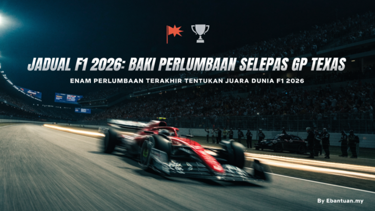Jadual F1 2026: Baki Perlumbaan Selepas GP Texas