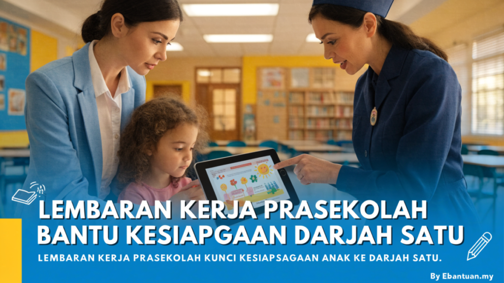 Lembaran Kerja Prasekolah Bantu Kesiapsiagaan Darjah Satu