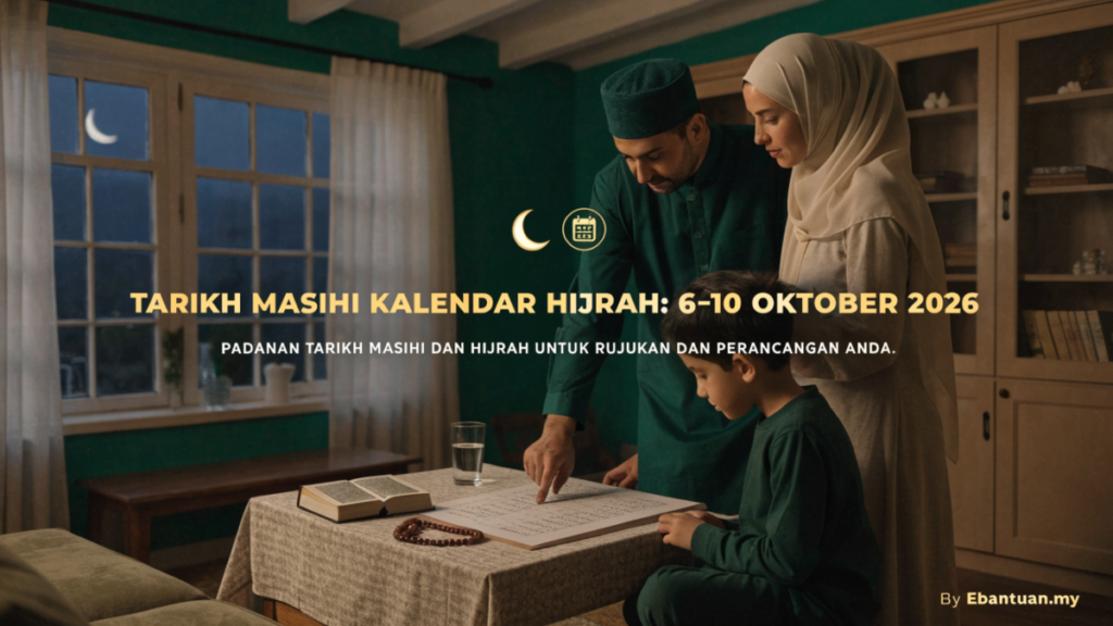 Tarikh Masihi Kalendar Hijrah: 6-10 Oktober 2026